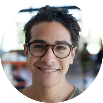 Man in glasses smiling
